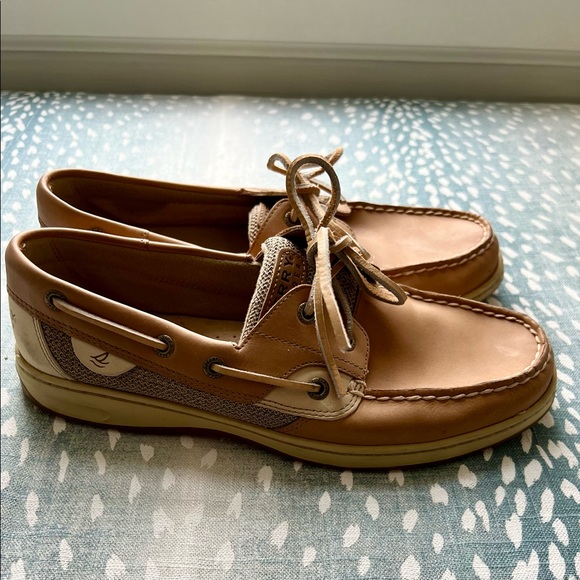 Sperry Shoes | Womens Sperry Bluefish Boat Shoe Linenoat Size 9 Excellent | Color: Brown/Tan | Size: 9 | Chelsea_Bea's Closet